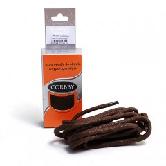 Шнурки для обуви 100см. круглые толстые с пропиткой (012 - коричневые) CORBBY арт.corb5311c